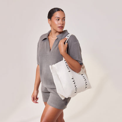 Curve Lightweight Collared Knit Set - Slate Green