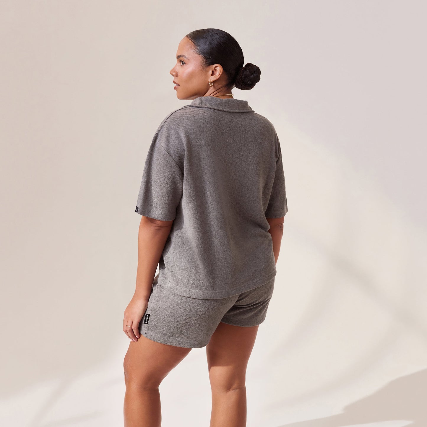 Curve Lightweight Collared Knit Set - Slate Green