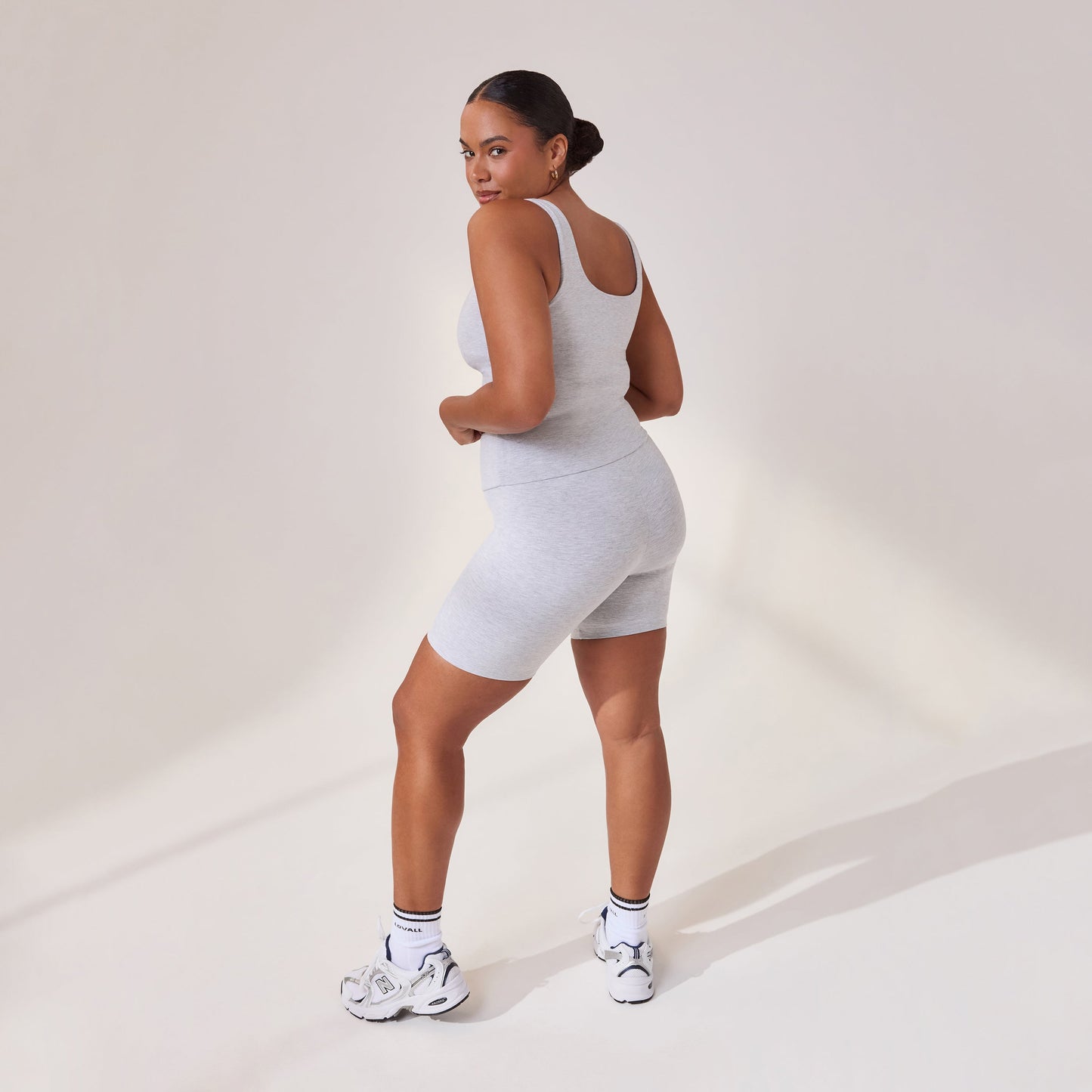 Curve Lightweight Everyday 6 Inch Cycling Shorts - Light Grey Marl