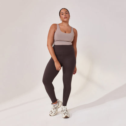Lightweight Everyday High Waisted Leggings - Black Coffee