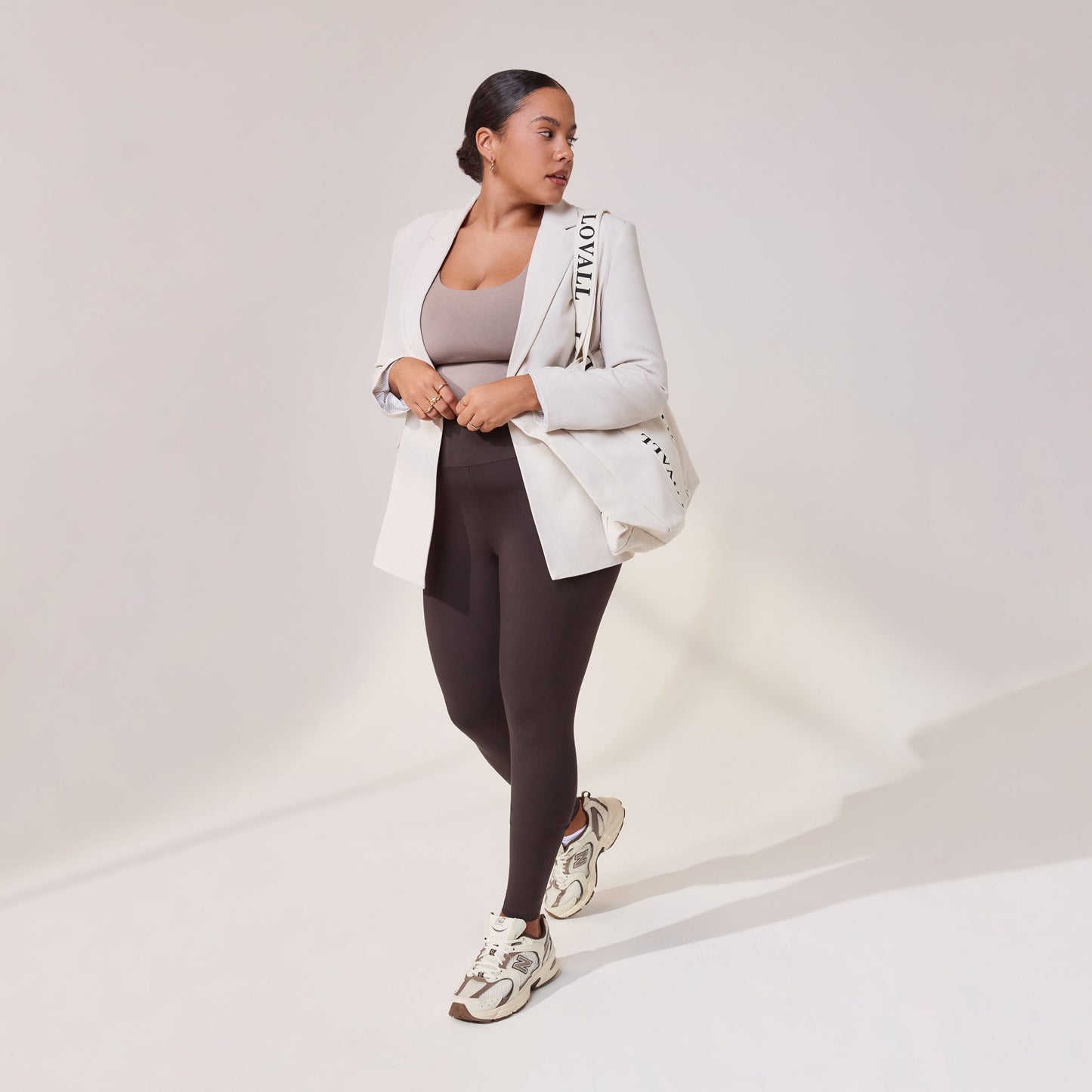 Curve Lightweight Everyday High Waisted Leggings - Black Coffee