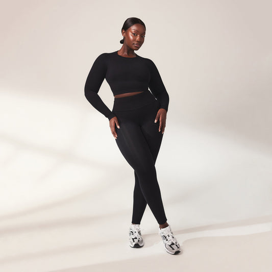 Curve Lightweight Everyday High Waisted Leggings - Black