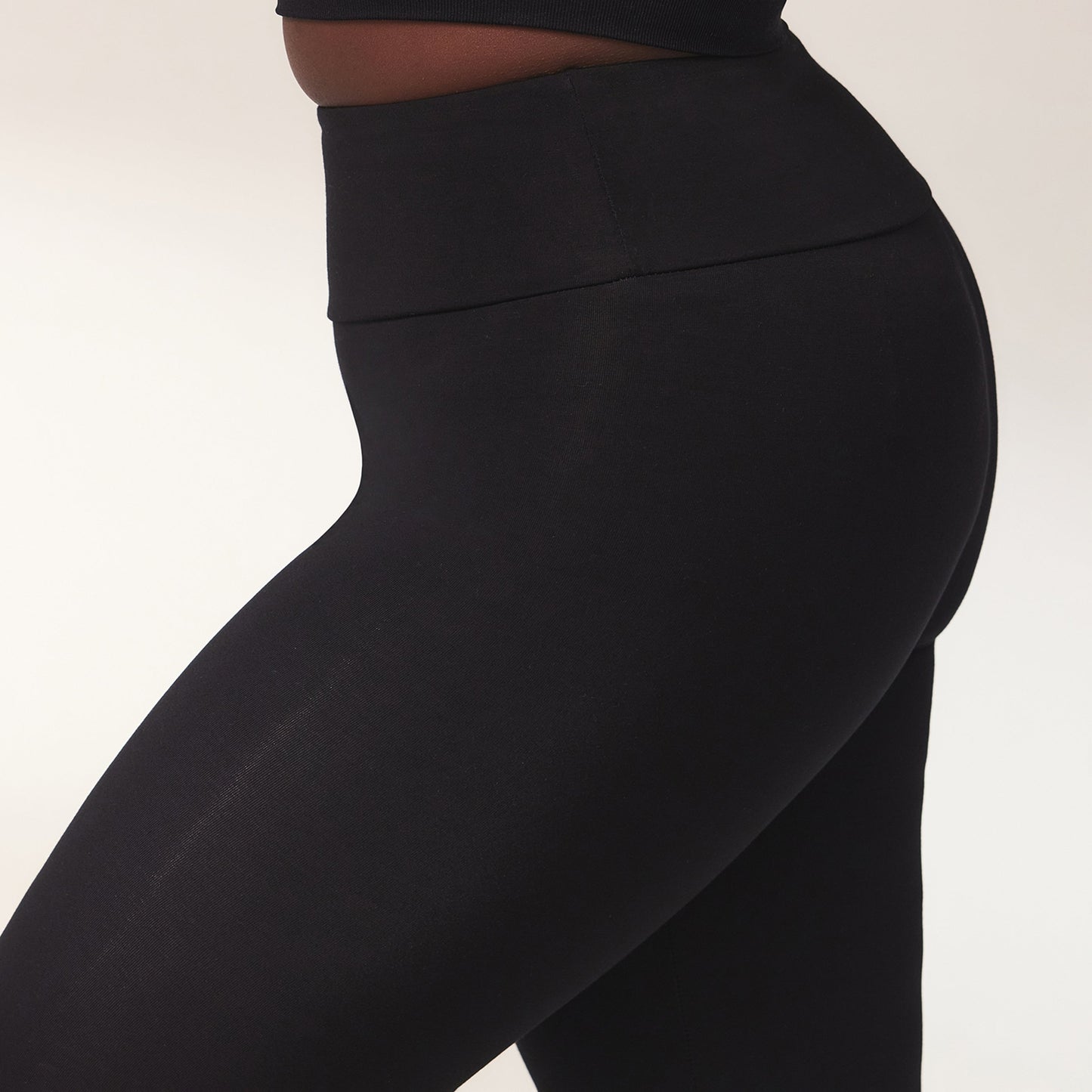 Curve Lightweight Everyday High Waisted Leggings - Black