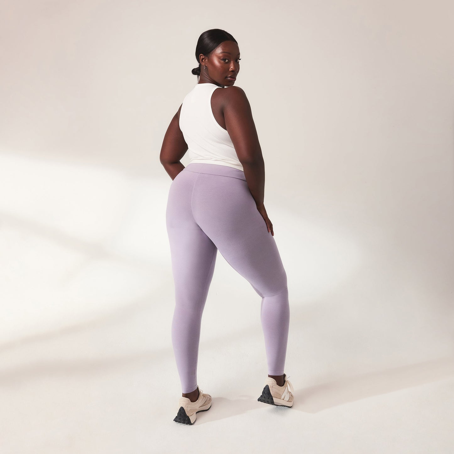 Curve Lightweight Everyday High Waisted Leggings - Mauve