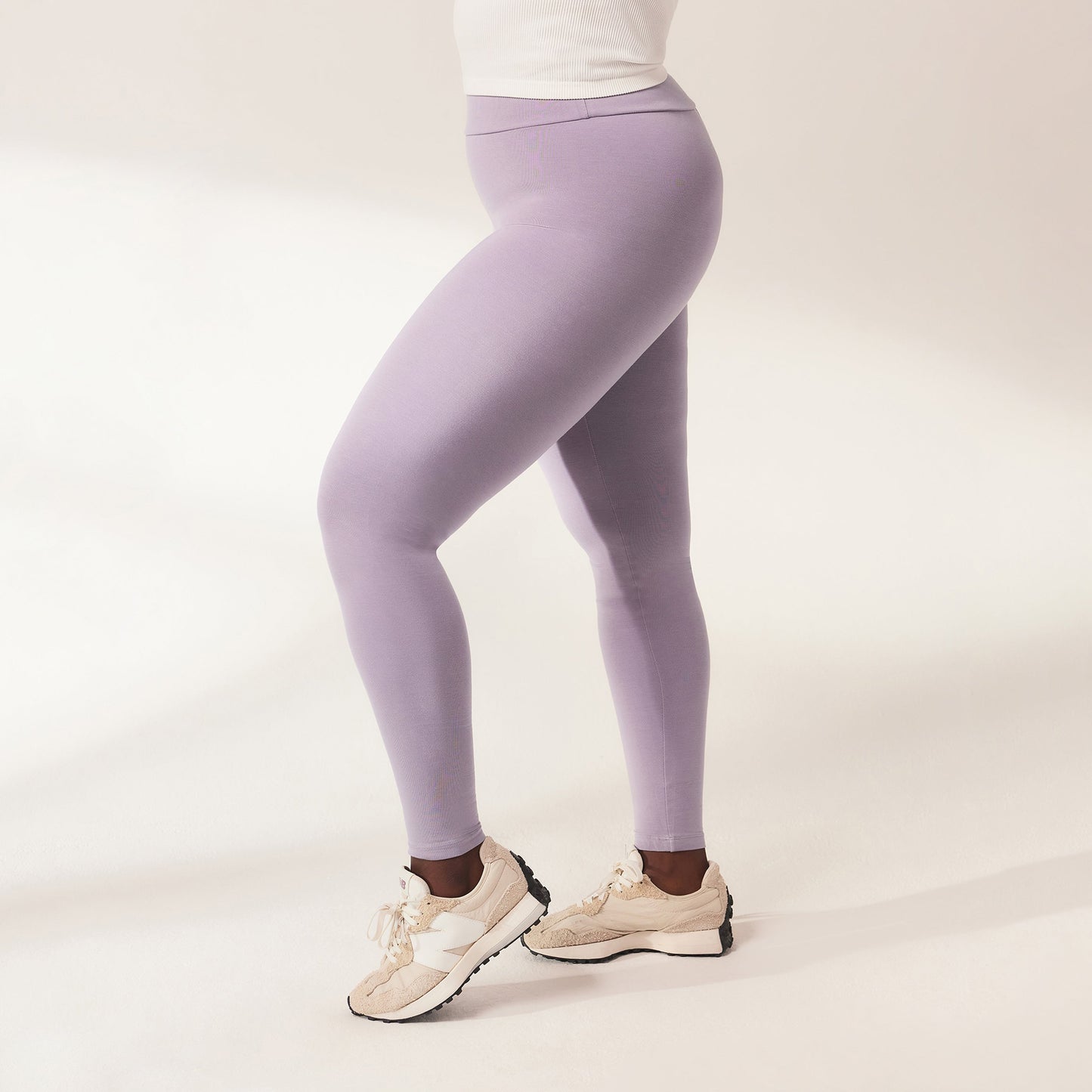 Lightweight Everyday High Waisted Leggings - Mauve