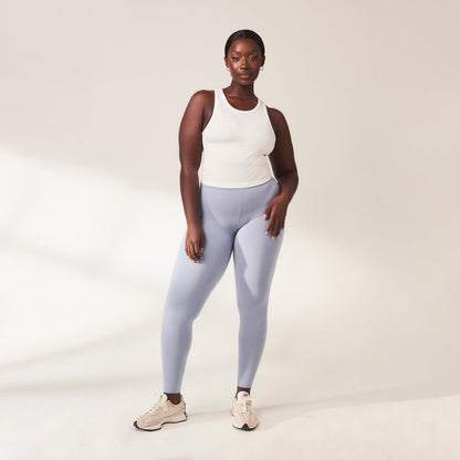 Lightweight Everyday High Waisted Leggings - Powder Blue