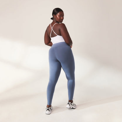 Curve Lightweight Everyday High Waisted Leggings - Steel Blue