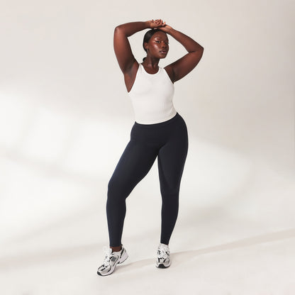 Lightweight Everyday High Waisted Leggings - Vintage Navy