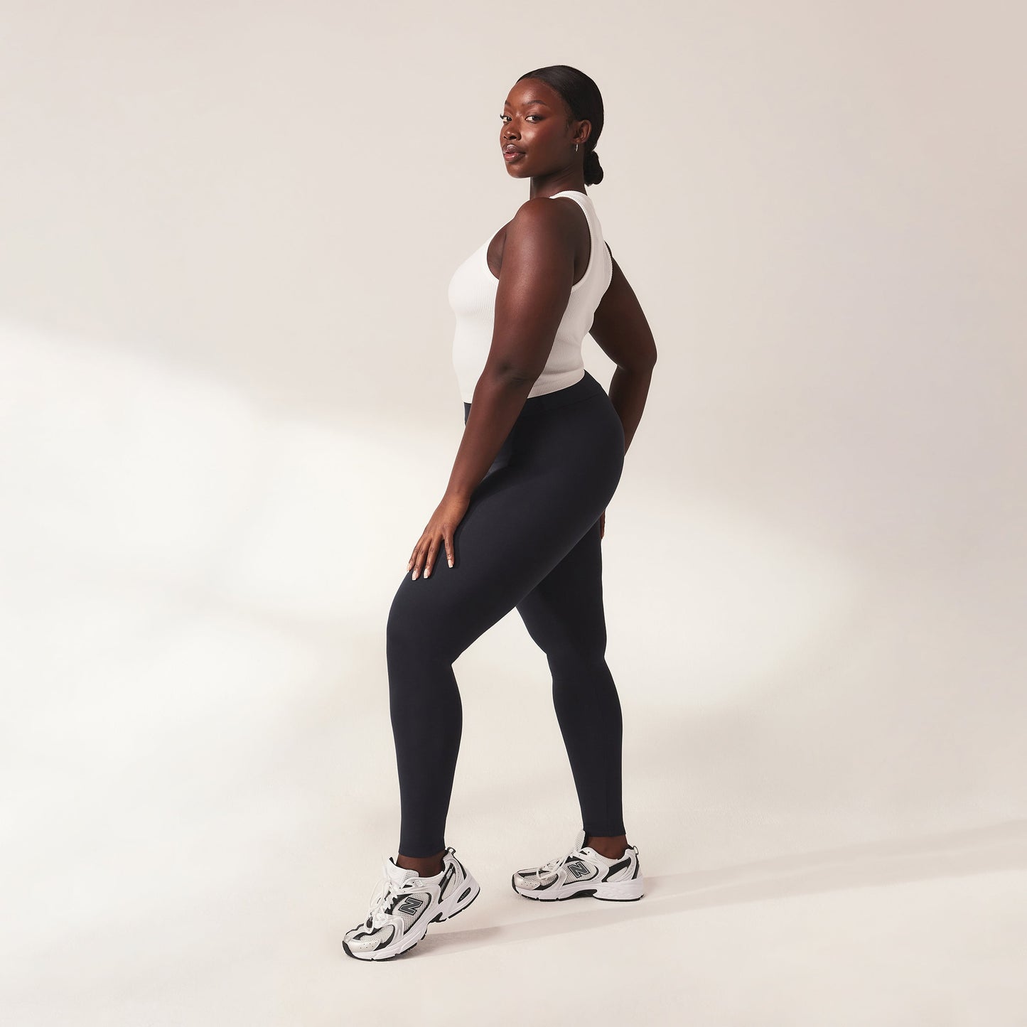 Curve Lightweight Everyday High Waisted Leggings - Vintage Navy