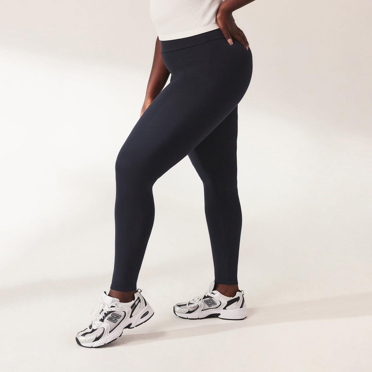 Lightweight Everyday High Waisted Leggings - Vintage Navy