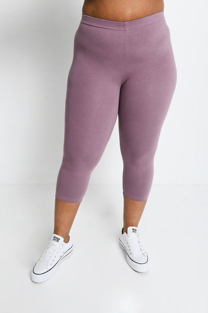 Curve Everyday Cropped Leggings - Elderberry Purple