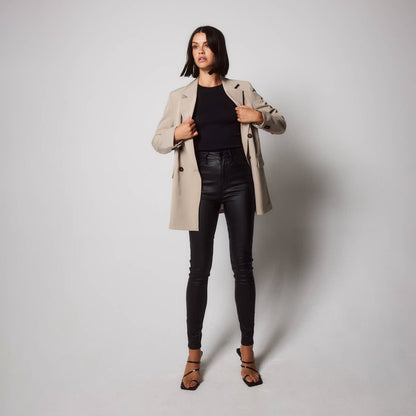 Curve Coated Jeans - Black