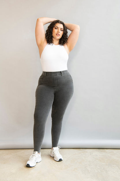 Curve Ultimate Ankle Grazer Jeggings - Grey