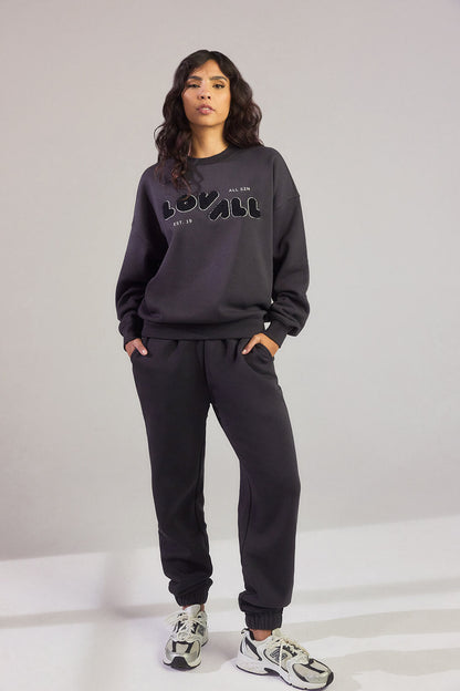 Curve Organic Oversized Sweatshirt Style 2 - Shadow