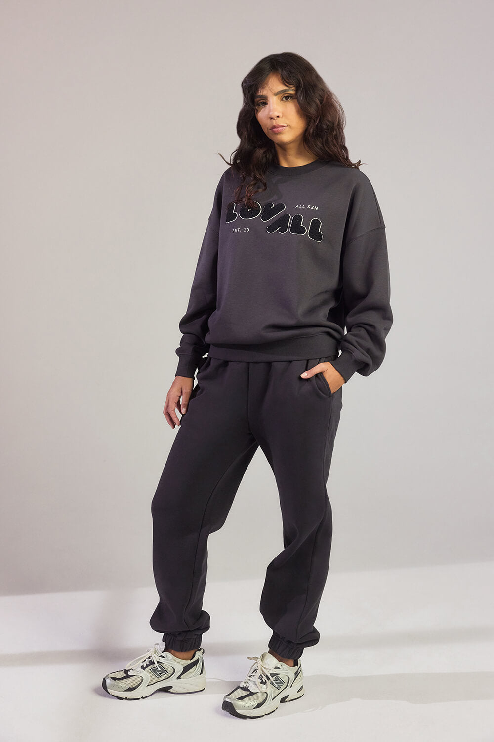 Curve Organic Oversized Sweatshirt Style 2 - Shadow