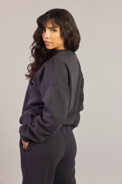 Curve Organic Oversized Sweatshirt Style 2 - Shadow
