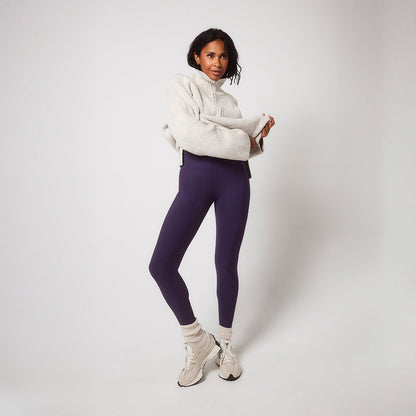 Winter Everyday High Waisted Leggings - Midnight Plum