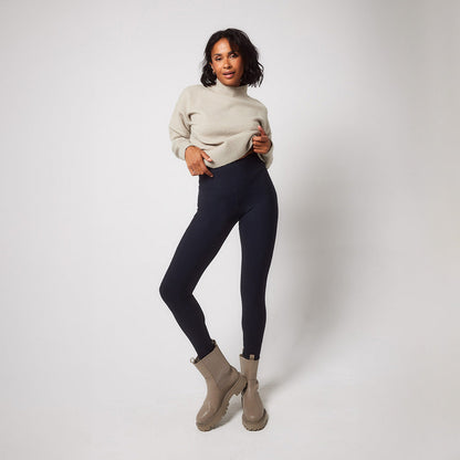 Winter Everyday High Waisted Leggings - Vintage Navy