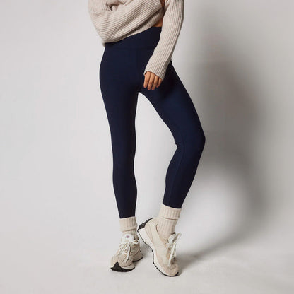 Winter Everyday High Waisted Leggings - Navy