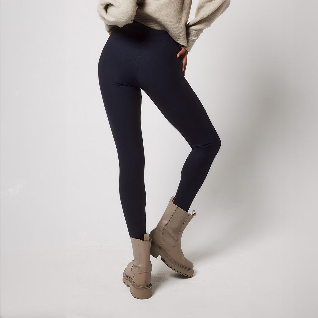 Winter Everyday High Waisted Leggings - Vintage Navy