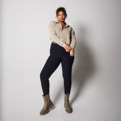 Curve Winter Everyday High Waisted Leggings - Vintage Navy