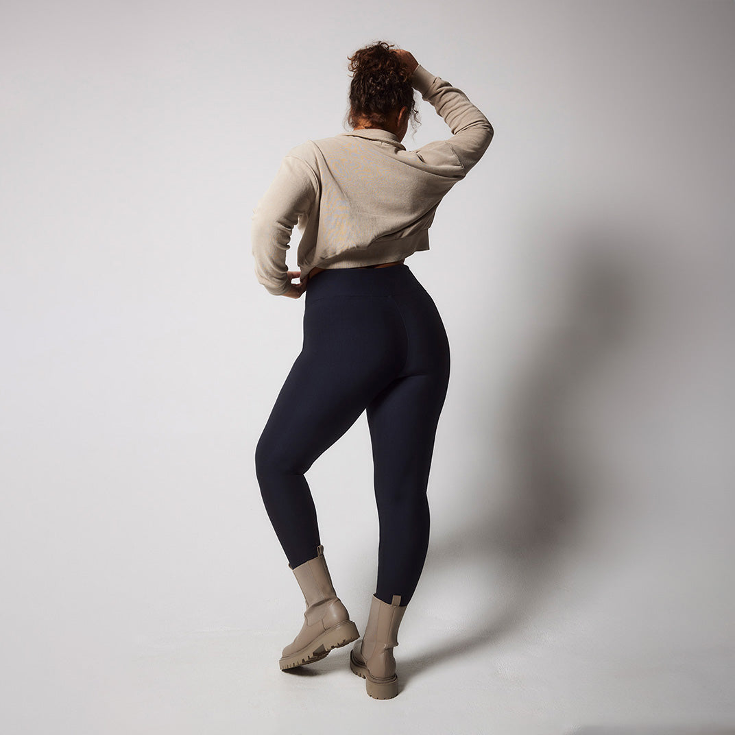 Curve Winter Everyday High Waisted Leggings - Vintage Navy