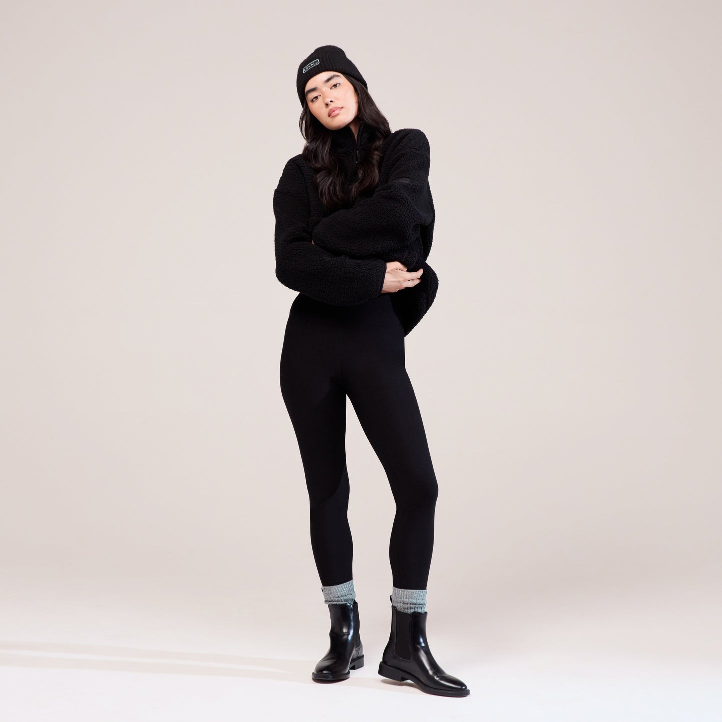 Winter Everyday High Waisted Leggings - Black