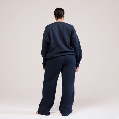 Curve Organic Wide Leg Jogger - Vintage Navy