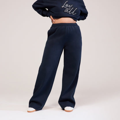 Curve Organic Wide Leg Jogger - Vintage Navy
