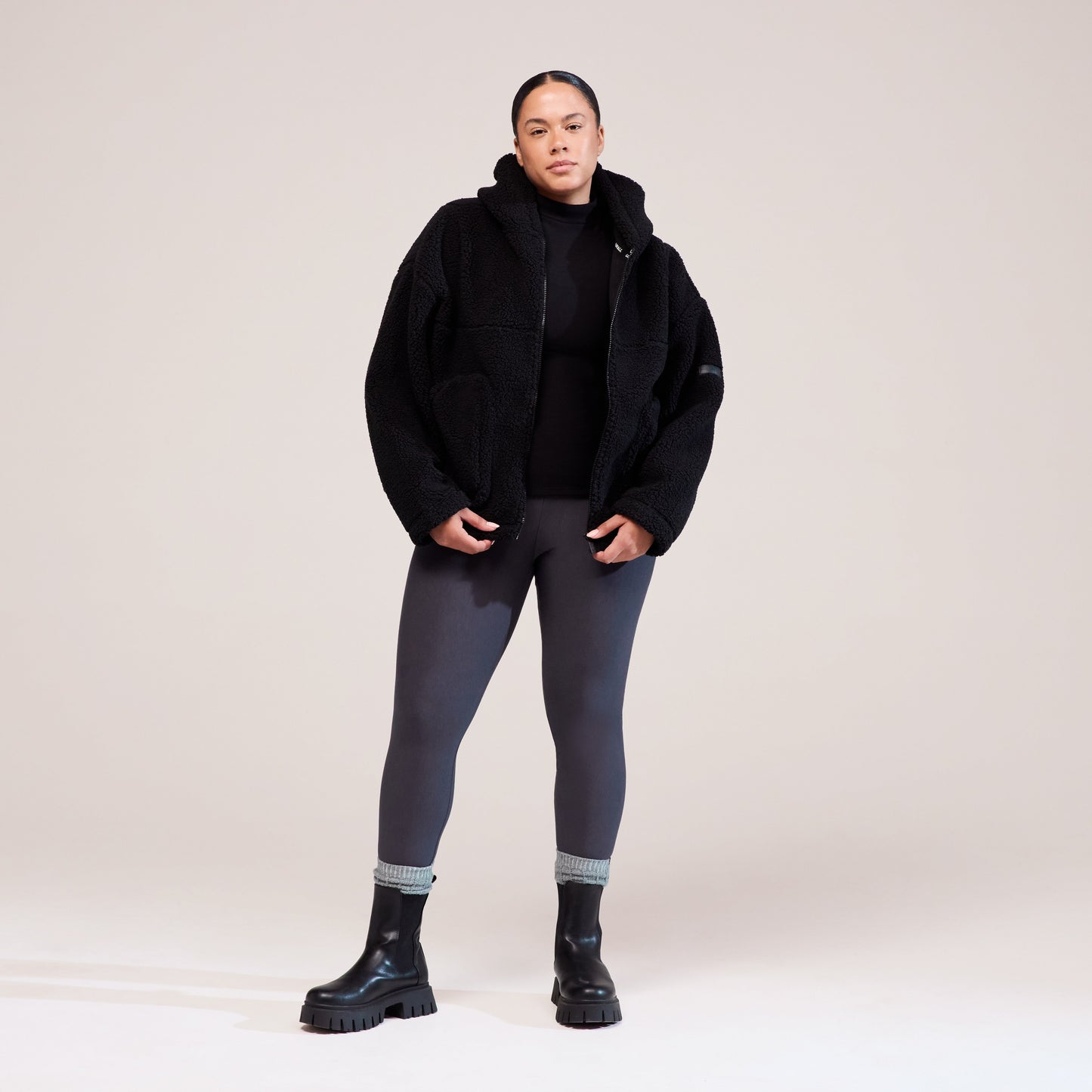 Curve Winter Everyday High Waisted Leggings - Dark Grey