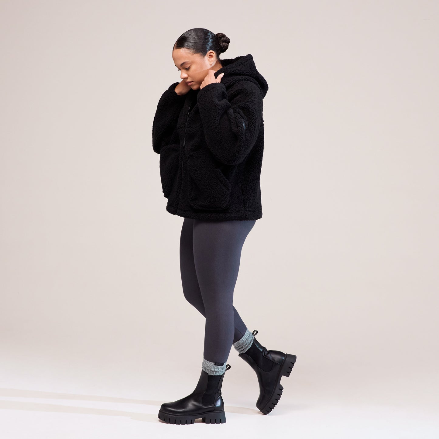 Curve Winter Everyday High Waisted Leggings - Dark Grey