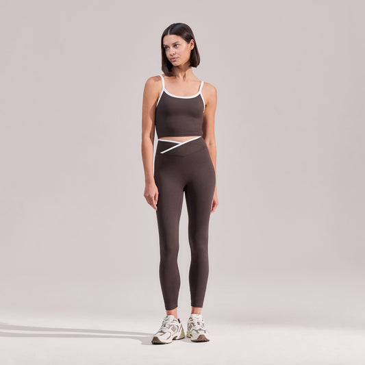 Ultimate Everyday Wrap Waist Leggings - Black Coffee