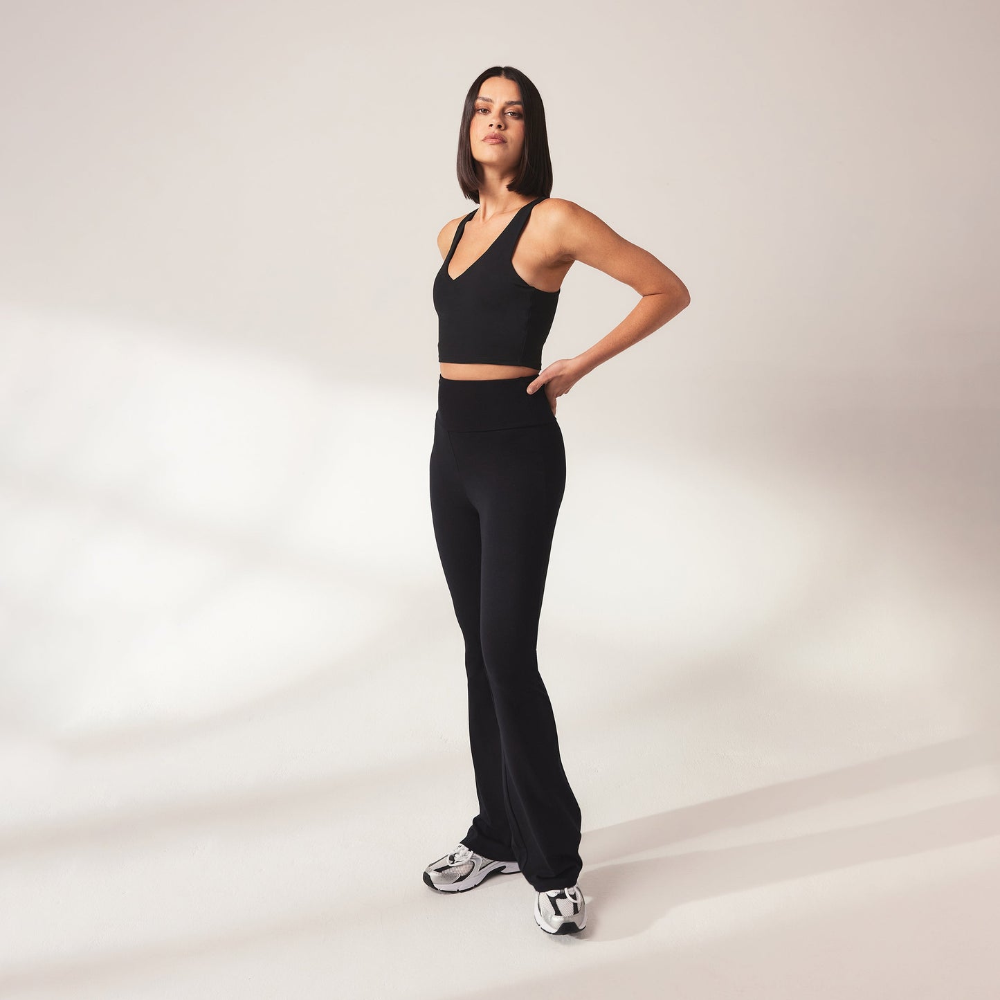 Lightweight Flare Leggings - Black