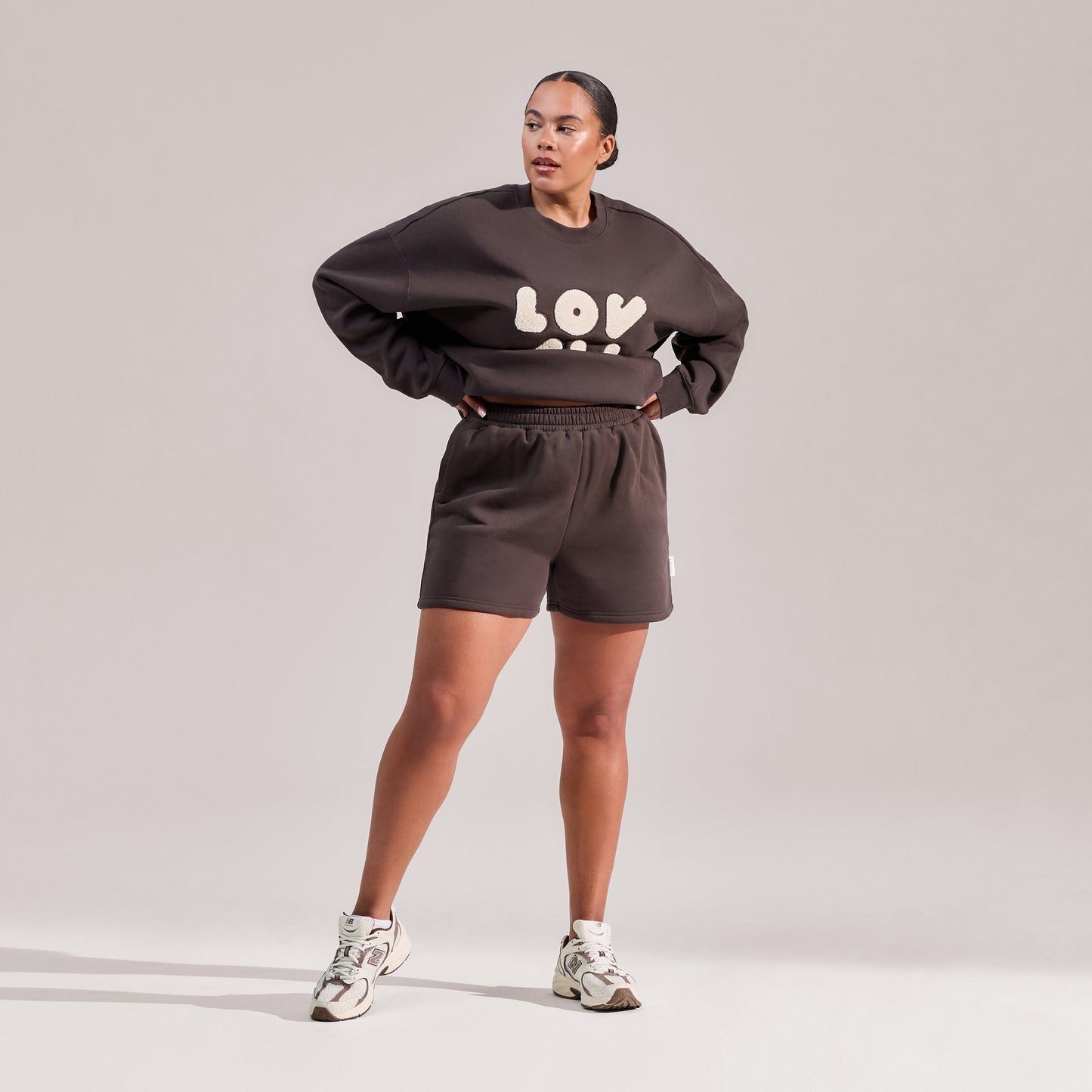 Curve Organic Sweat Shorts - Black Coffee
