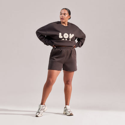 Curve Organic Sweat Shorts - Black Coffee