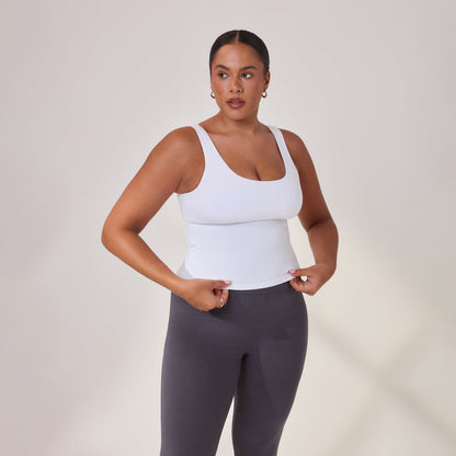 Curve Lightweight Everyday Tank Top - White