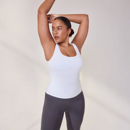 Curve Lightweight Everyday Tank Top - White