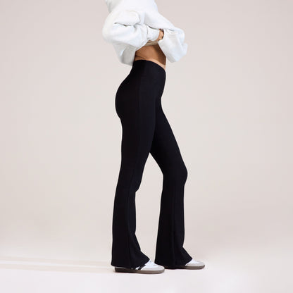 Curve Winter Flare Leggings - Black