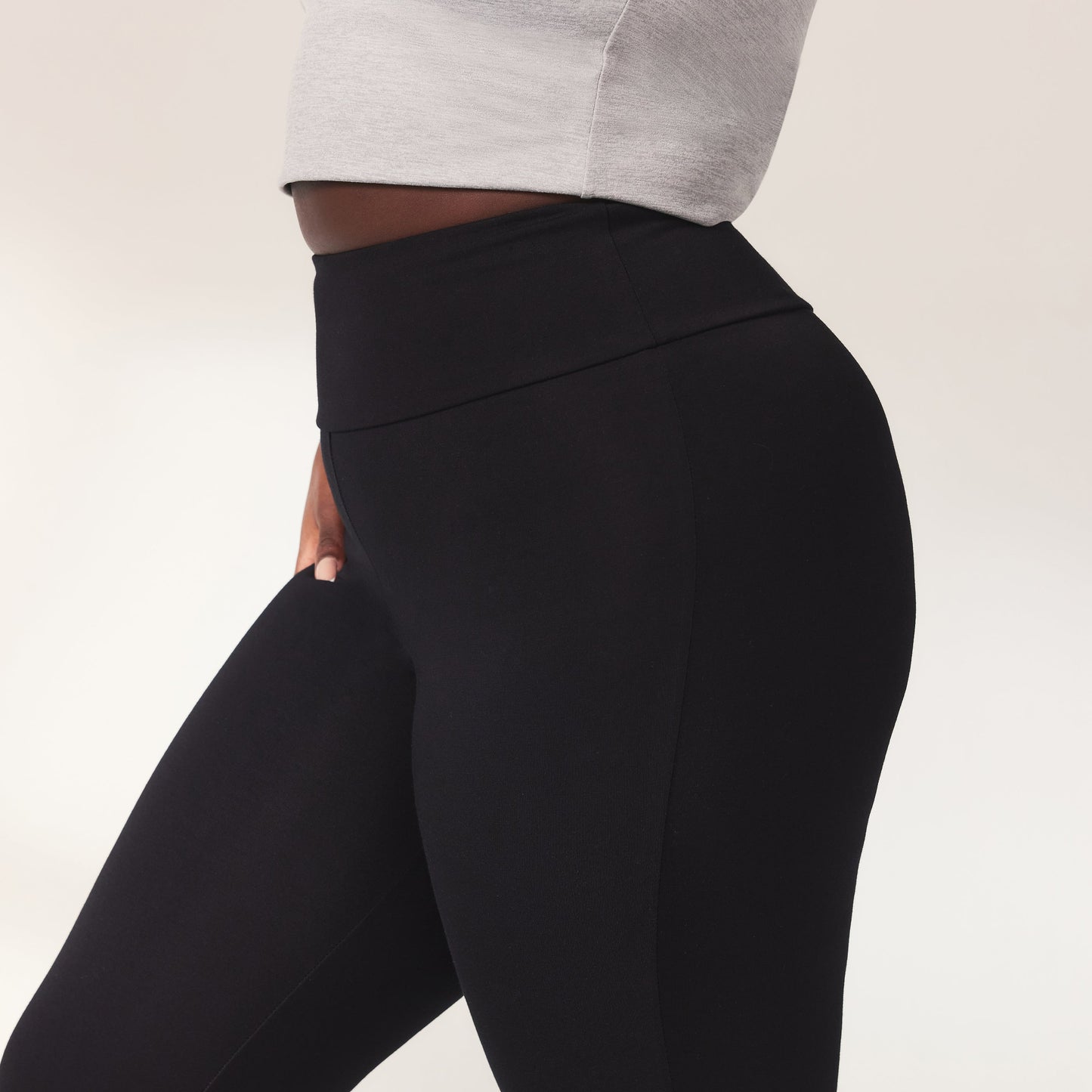 Curve lightweight Flare Leggings - Black