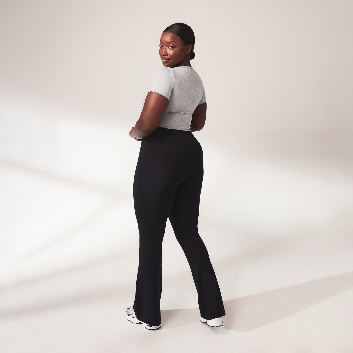 Curve lightweight Flare Leggings - Black