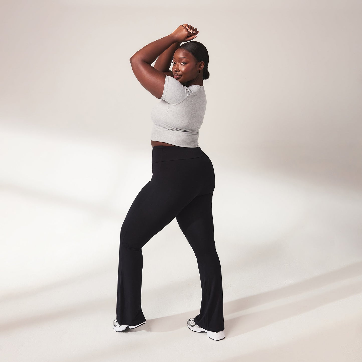 Curve lightweight Flare Leggings - Black