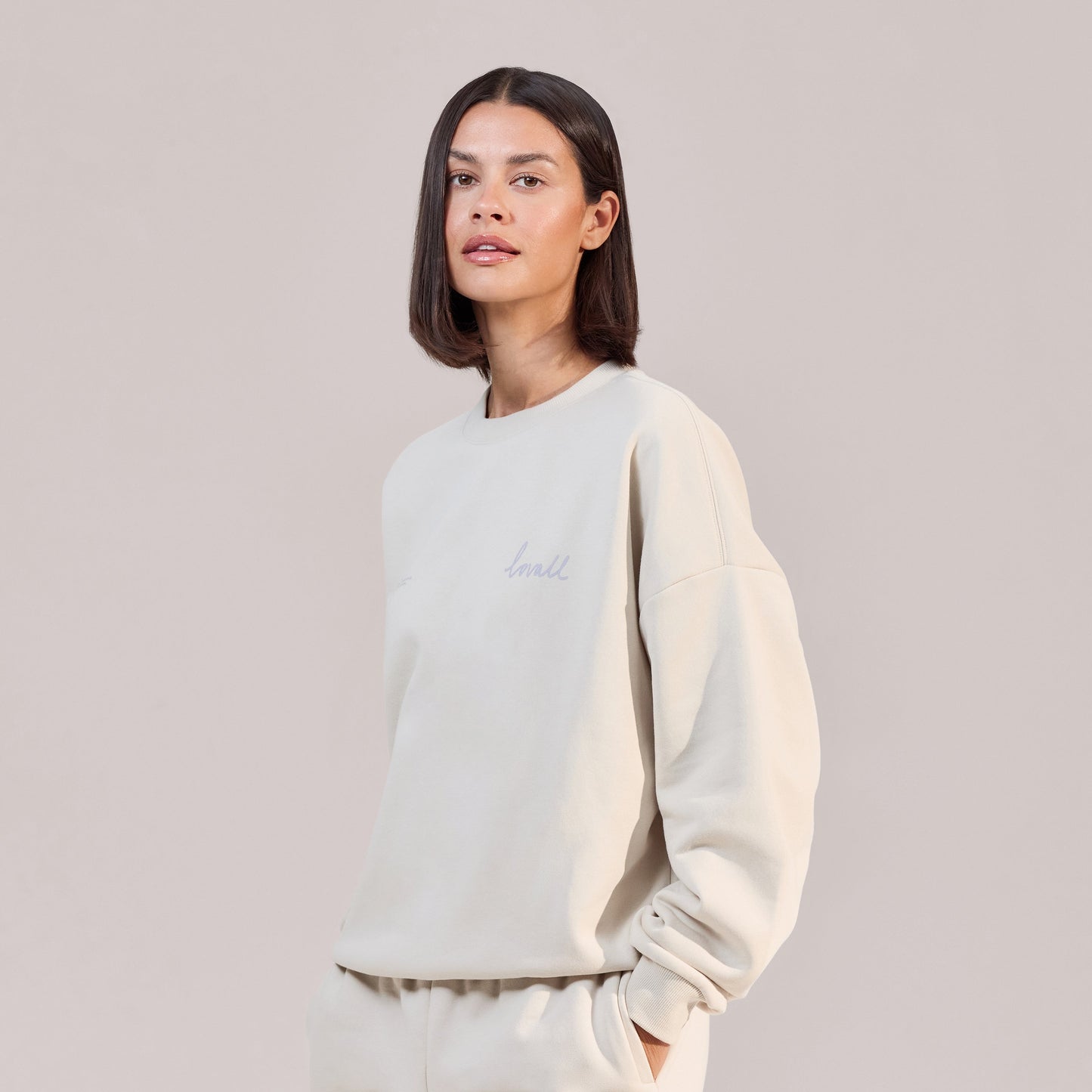 Organic Oversized Sweatshirt Euphoric - Ecru