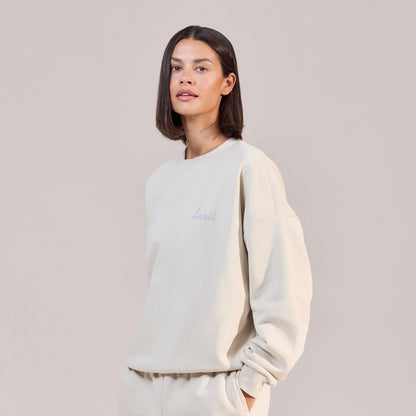 Organic Oversized Sweatshirt Euphoric - Ecru