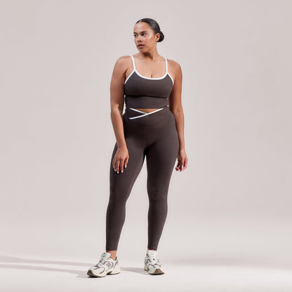 Ultimate Everyday Wrap Waist Leggings - Black Coffee