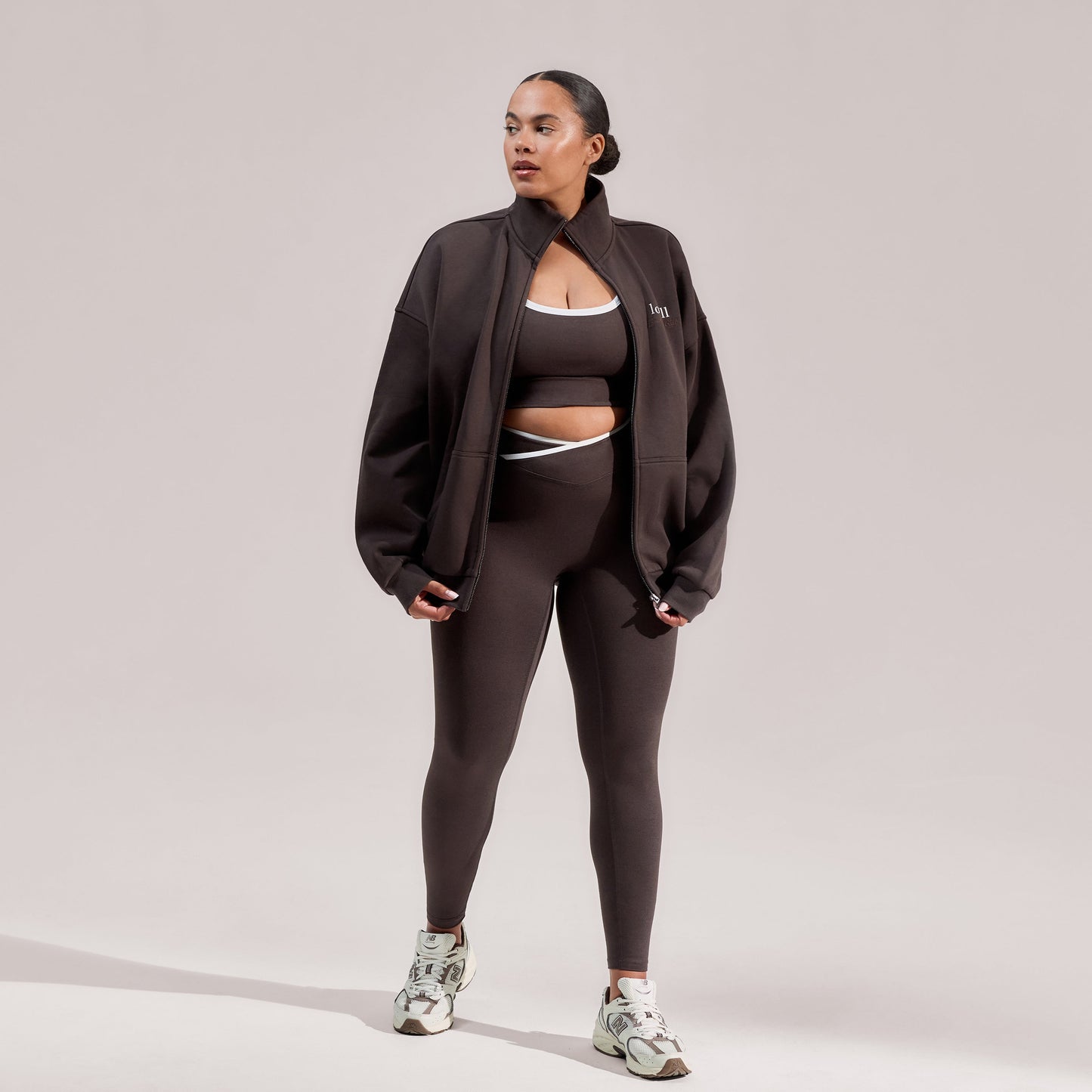 Curve Ultimate Everyday Wrap Waist Leggings - Black Coffee