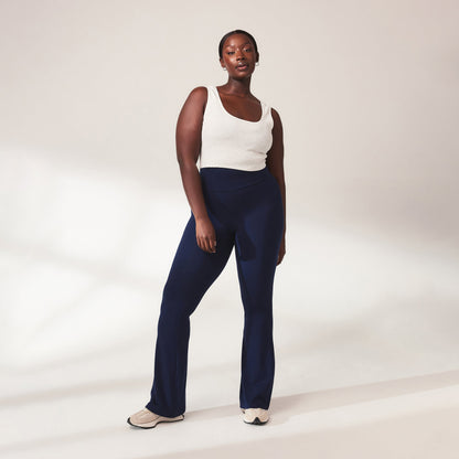 Curve lightweight Flare Leggings - Navy