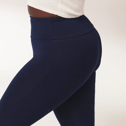 Curve lightweight Flare Leggings - Navy