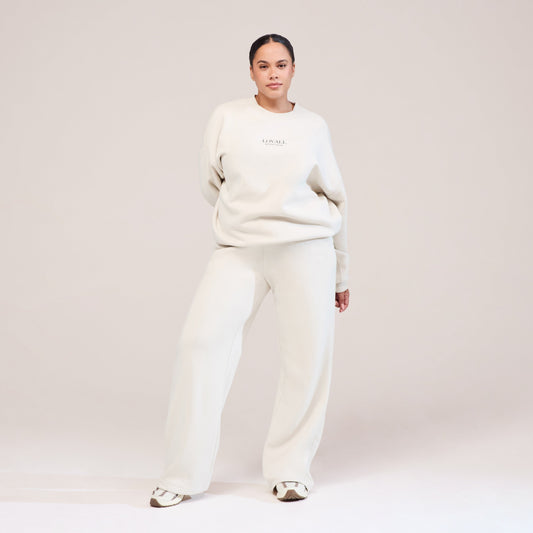 Curve Organic Wide Leg Jogger - Ecru