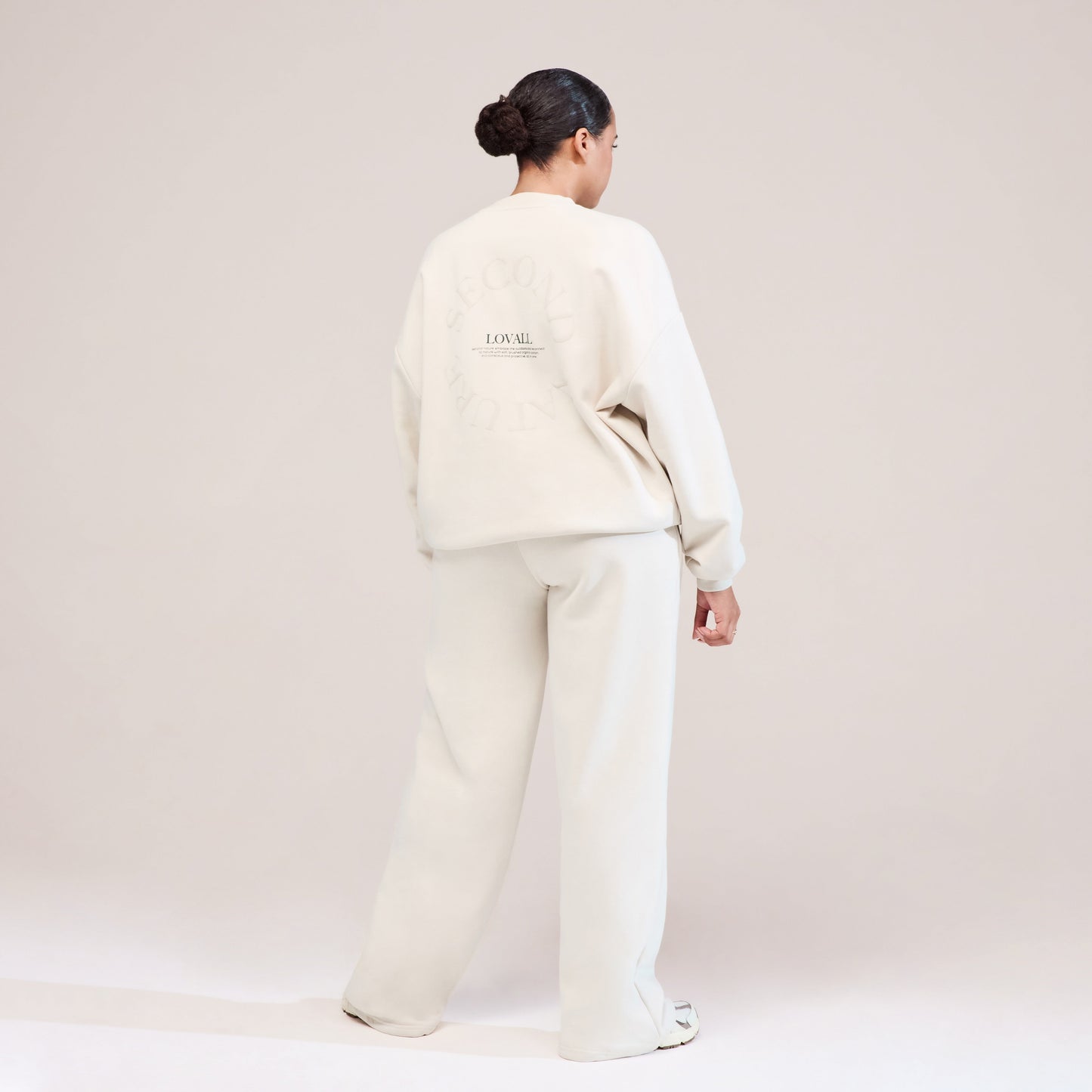 Curve Organic Wide Leg Jogger - Ecru