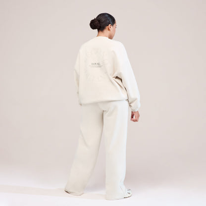Curve Organic Wide Leg Jogger - Ecru
